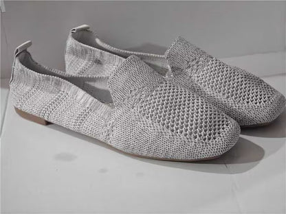 Chaussures plates de sport basses à bout rond pour femmes, été