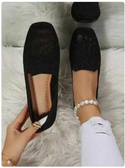 Chaussures plates de sport basses à bout rond pour femmes, été