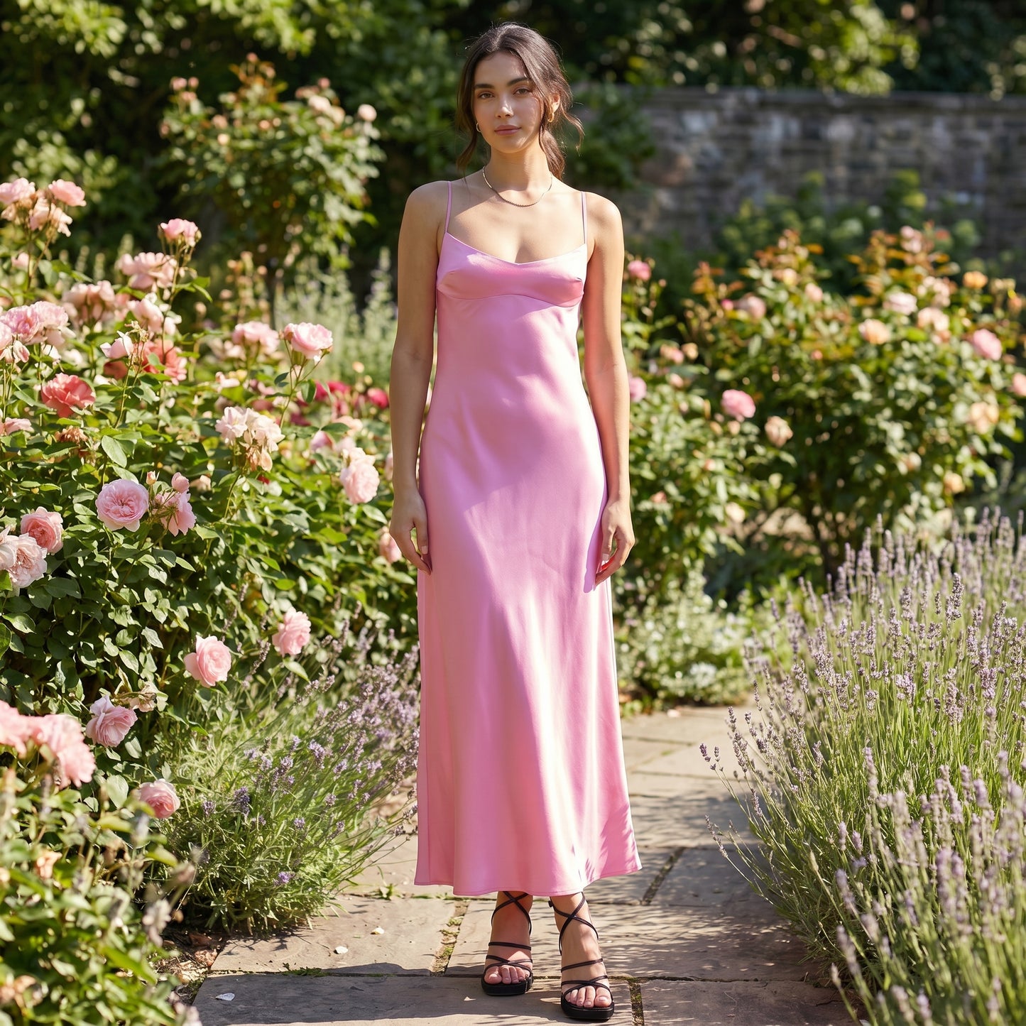 Robe Longue Satinée Stylanie™ | Élégance Intemporelle & Raffinement