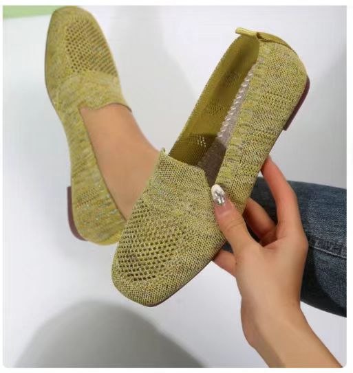 Chaussures plates de sport basses à bout rond pour femmes, été