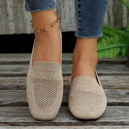 Chaussures plates de sport basses à bout rond pour femmes, été