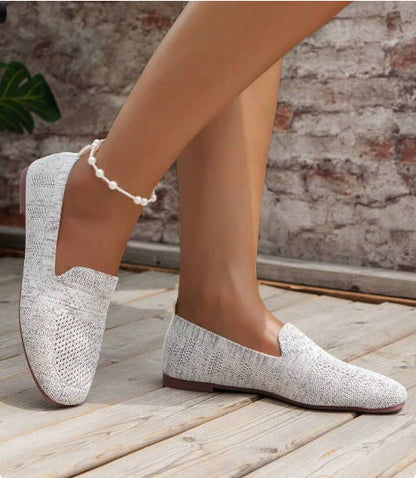 Chaussures plates de sport basses à bout rond pour femmes, été