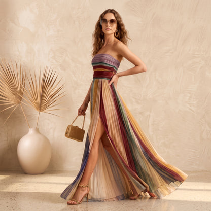 Robe Longue Bohème Stylanie™ | Élégance Colorée & Féminité Intemporelle